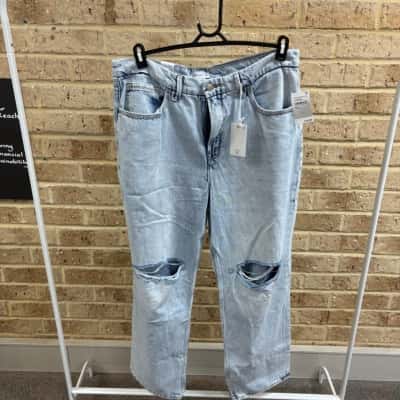Good American Womens blue good `90s relaxed jeans Size 14 / 32 