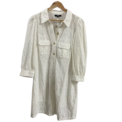 Piper Womens  Size M Broderie Shirt Dress White 