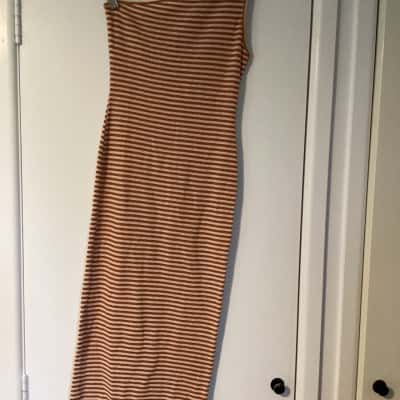 Dissh one shoulder dress  Size 6 Burnt Orange / Cream 