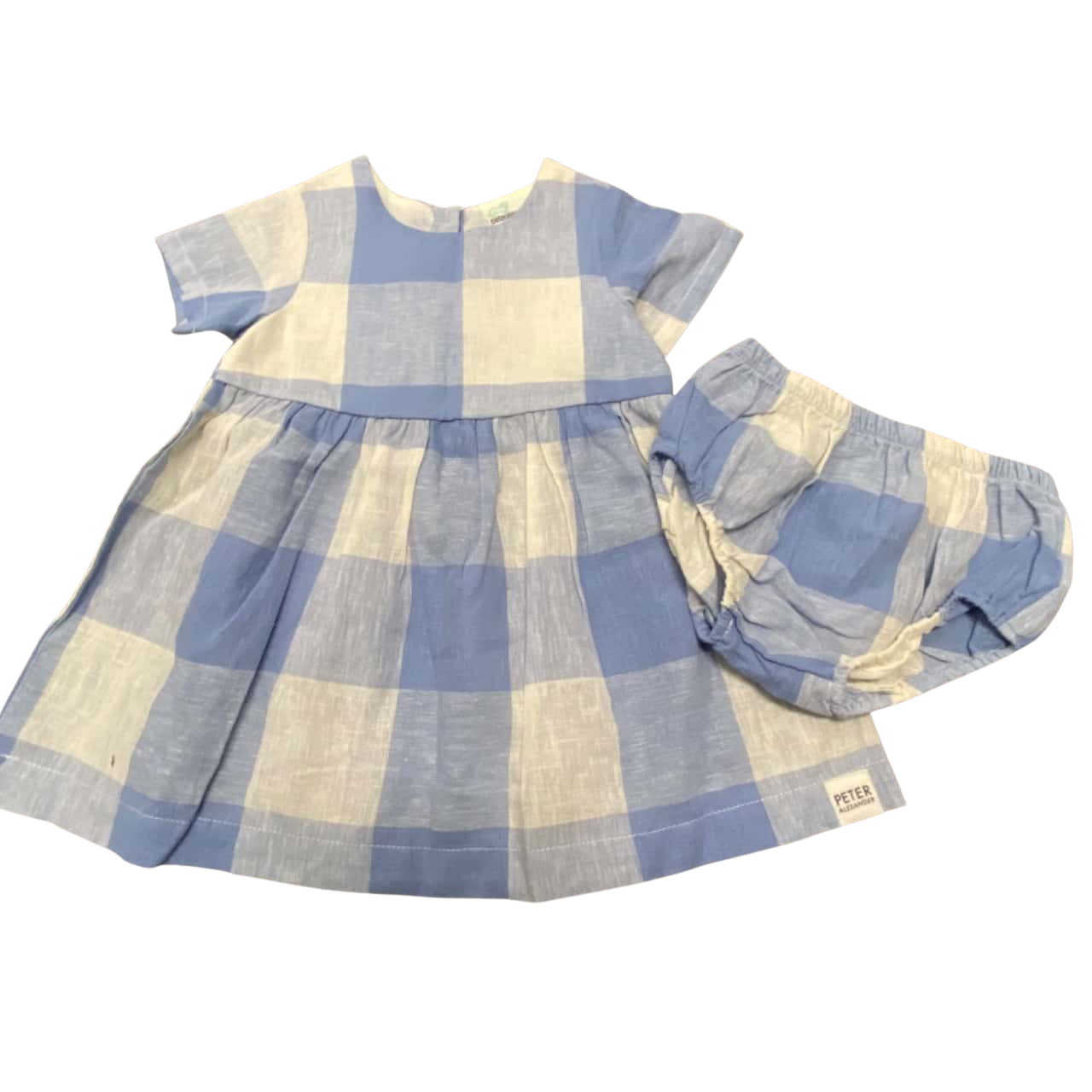 Peter alexander baby play 4 day kids size 6 12m dress and bloomers blue