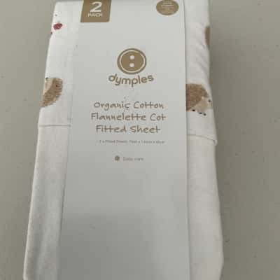 Dimples flannelete cot fitted sheet