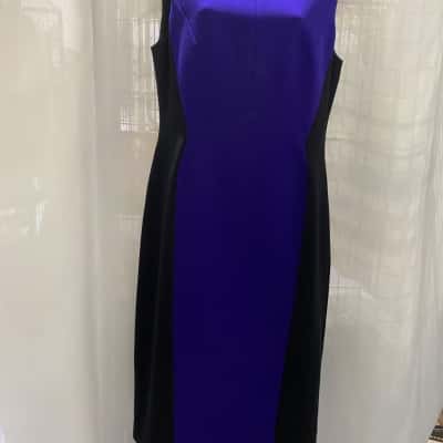 WAYNE COOPER "VIOLETTA" 2-TONE DRESS  Size 3 IN PURPLE AND BLACK RRP $349, THEN $239