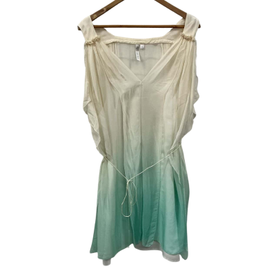 Forever New Womens Size 14 Sleeveless Dress Cream / Teal 