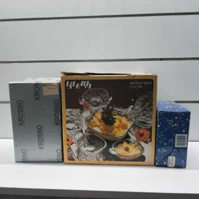 Trio Vintage Glassware Sets  