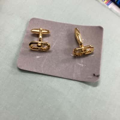 Mens Cufflinks Gold coloured marked West Germany (jb)