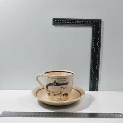 Vintage Palissy Hunting Large Mug and Saucer Set 