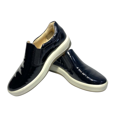 Ecco Black Patent Leather Slip On Shoes Size 36 