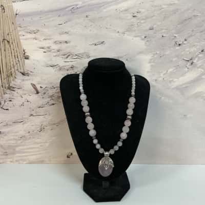 925 Rose Quartz Necklace 