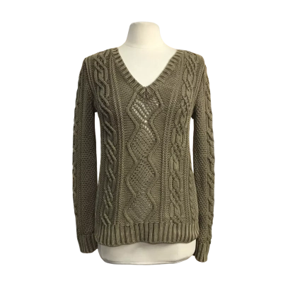 Element Womens  Size M 100% Cotton Cable Knit Pullover 
