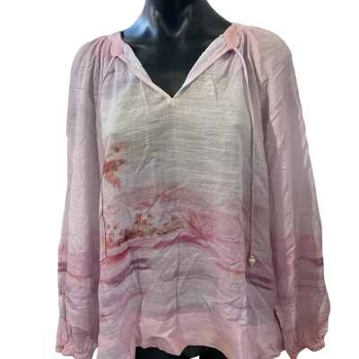 Just Jeans Womens  Size 14 3/4 Sleeve Shirt Pink  