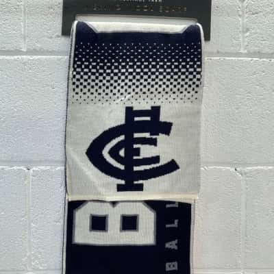 AFL Mens Blue / White heritage wool Carlton scarf