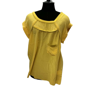   Lucette Womens  Size 0 Short Sleeve Top Mustard 