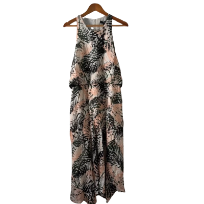 Saba Womens  Size 14 Maxi Dress Green / Pink  / White 