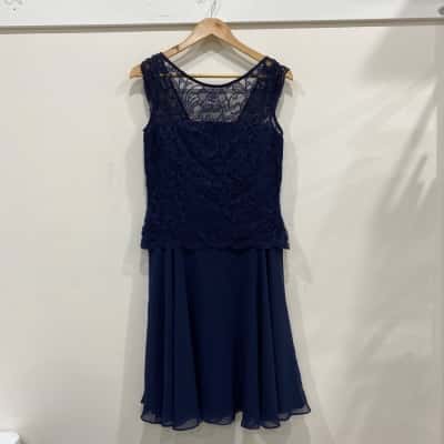 Very Very  Womens  Size 12 Cocktail Dress Navy Blue 