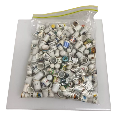 Bulk Lot of 205 Vintage Ceramic Thimbles