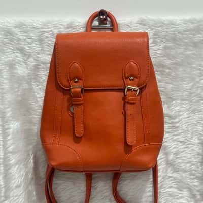  Womens Gold / Orange mini backpack 
