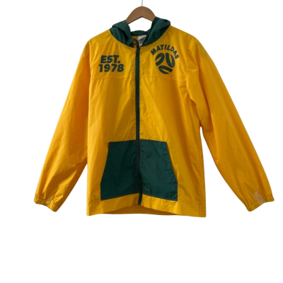 FFA Matilda's Soccer Green & Gold Full Zip Spray Hoodie Jacket Unisex Size XL