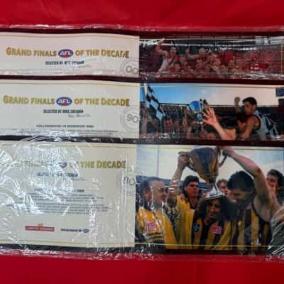 Rare Bulk Pack: 3x Carlton Draught AFL Grand Finals of the Decade Bar Runners - New/Sealed!