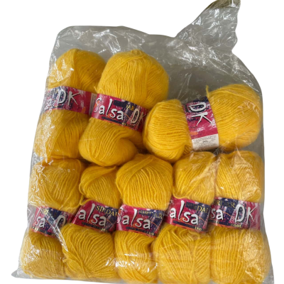 Sirdar Salsa DK Yarn (yellow). 8 x 50g balls.