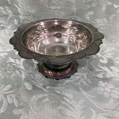 Vintage Silver-plate Pedestal Bowl 