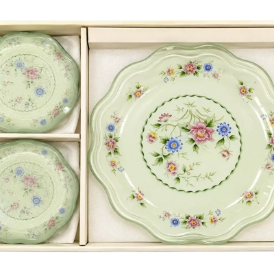 New Fancy Craft Glass Floral  – Boxed Set