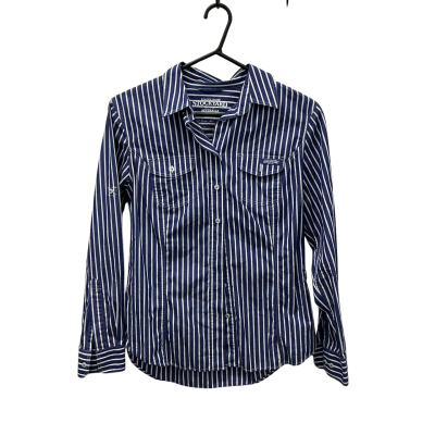 R.M. Williams Womens  Long Sleeve Shirt Blue / Striped / White Size 8 