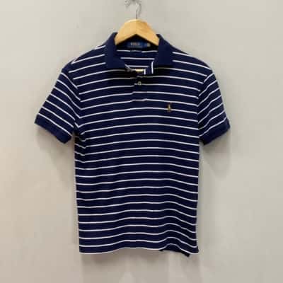Polo Ralph Lauren Mens  Size S Polo Shirt Blue / Striped / White 