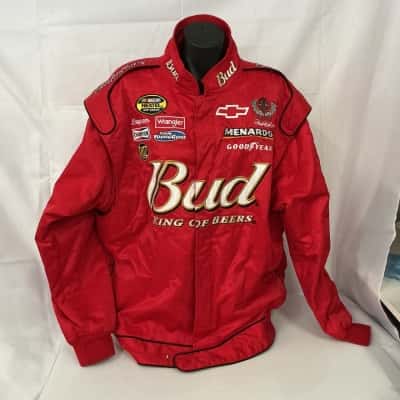 Chase Authentics Mens  Size L - Dale Earnhardt Jr #8 Budweiser Uniform Jacket