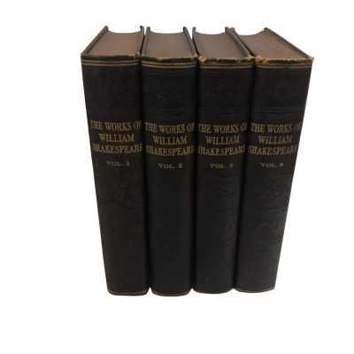 The Works Of William Shakespear Vol.1+2+3+4 Odhams Press 1930's
