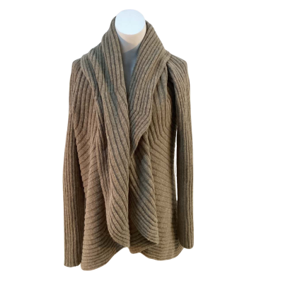 Women's Size L Brown Moda Immagine Cardigan