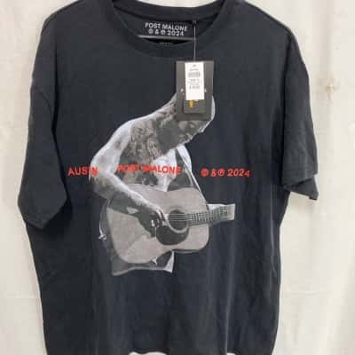 Post Malone Austin Men’s T shirt black Sz S 