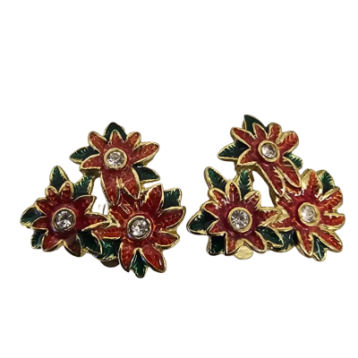  Womens Earrings vintage Christopher Radko Xmas Earrings