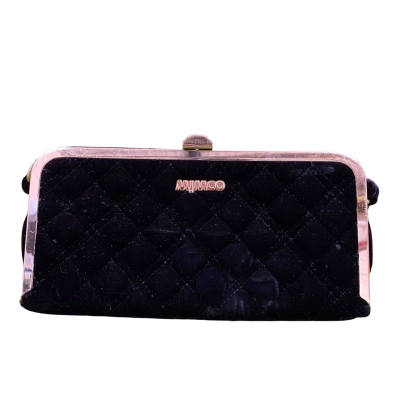 Mimco Clutch Evening Handbag Black And Gold 