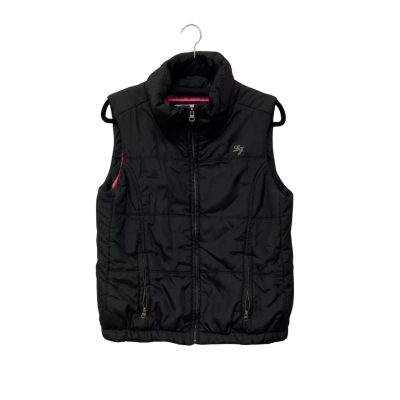 Lorna Jane Womens Puffer Vest with Pink Lining Size M Black  