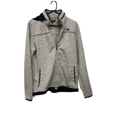 Tommy Hilfiger Men's Front Zipper Fleece Jacket Grey  Size M