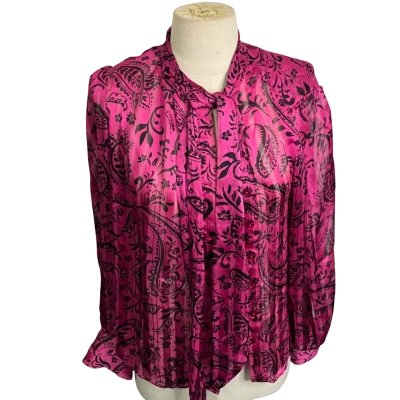 Karen Walker Womens Black & Pink Top Size 8 