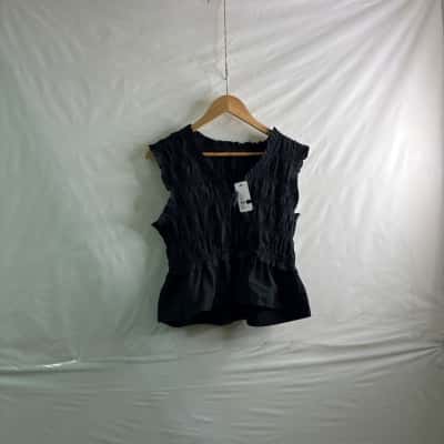 Sportsgirl Womens Size 12 Sleeveless Top Black BNWT