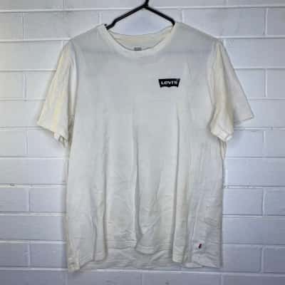 Levi's Mens  Size M White T-Shirt Relaxed Fit