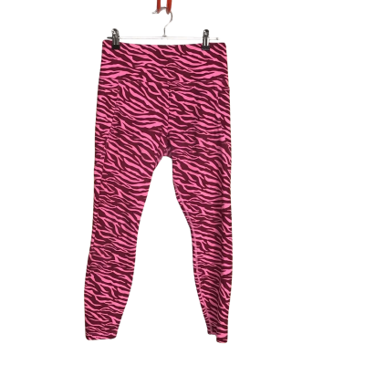 Lorna Jane Womens  Size 8 - 10 Pink Zebra Print Ankle Leggings  