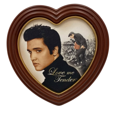 Bradford Exchange LOVE ME TENDER Elvis Presley Heart Frame