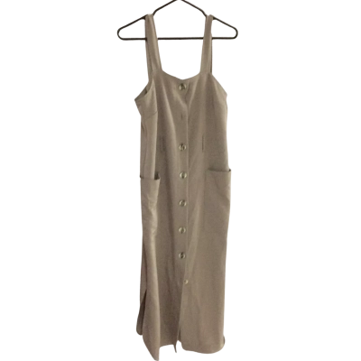 Topshop Womens  Size 10 Sleeveless Dress  Khaki 