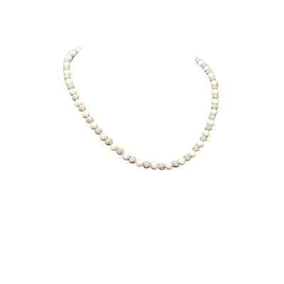 Fifth Avenue Collection Womens 44-49cm Necklace Black/Silver Tone