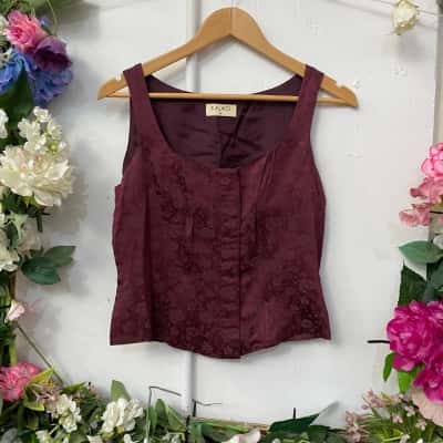  Womens  Size 12 Sleeveless Top Purple 