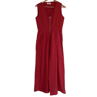 Frankie & Dash.  Red, Sleeveless Wide-Leg Jumpsuit.    Size 10 
