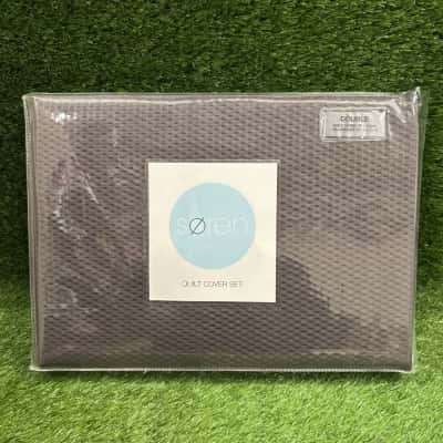 Soren Essence Charcoal Double Quilt Cover (New)