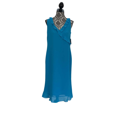 Chios Womens  Size 12 Casual Dress Blue 