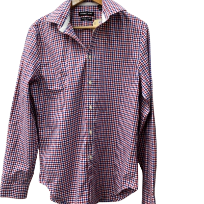 Country Road Mens  Size 41 Checked Shirt / Long Sleeve Shirt Blue / Red / White 