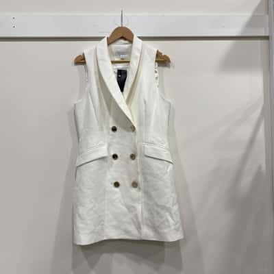 Forever New Womens  Size 14 Sleeveless Dress  Off White 