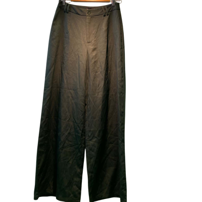Pretty Little Thing Womens  Size 12 Wide Leg Pants Green 