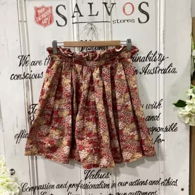 Princess Highway Brand! NWOT ELASTICATED WAISTBAND A-LINE FLORAL MINI SKIRT! Womens  Size 12 A-Line Skirt / Mini Skirt Floral / Multicoloured / Pattern / Red 